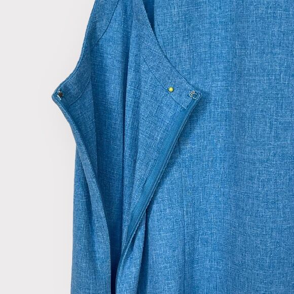 Linea by Louis Dell'Olio Sleeveless Tunic Dress Size XL Blue Princess Seams - Picture 6 of 13